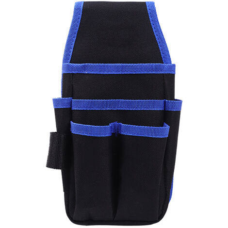 Sac à outils d'électricien Kit de taille en tissu Oxford multifonctionnel pour réparation professionnelle Bleu