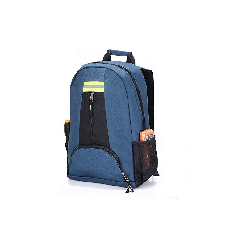 KZQ - Sac à outils d'électricien, sac à dos à outils robuste, organiseurs de sac à dos à outils, sac à dos de travail multi-poches, compatible avec