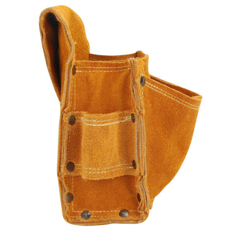 Sac à outils en cuir épais multifonctionnel, ceinture porte-outils avec accessoires en métal pour rangement pratique.