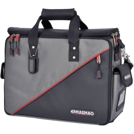 Sacoche à outils non équipée 460 x 330 x 210 mm – Polyester résistant – 50 poches – Compartiment central rembourré pour ordinateur portable – C.K Magma - V69615