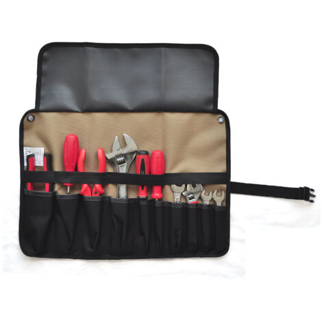 Sac à outils enroulable, sac de rangement portable en toile épaisse