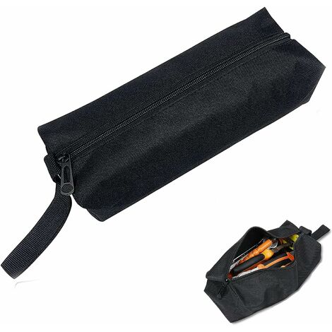 sac à outils robuste,Triomphe Sac fourre-tout polyvalent,Poches Trousse à Outils Vide,Poches Fourre-Tout Portable,Sac à Outils Portable en Toile,pour porte-outils à main portable-30x10x10 cm（noir)