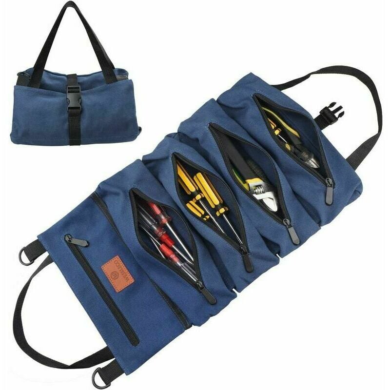 Fei Yu - Sac à outils Roll Up Wrench - Toile - Bleu