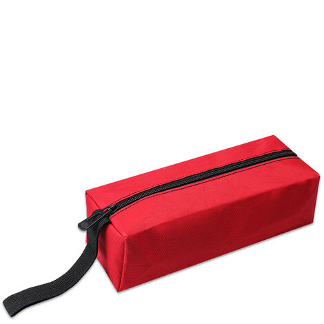 Sac à outils, sac de rangement, sac de bâche à fermeture éclair pratique (rouge)