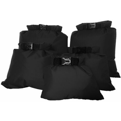 Sac à outils,Lot de 5 Waterproof Sac Sec Sacs Etanches Sacs Imperméables Sac Sec Pochette Sac De Plongée pour Activités de Plein Air et Sports Nautiques (1.5L + 2.5L + 3.5L + 4.5L + 6L) Fonepro Noir，H
