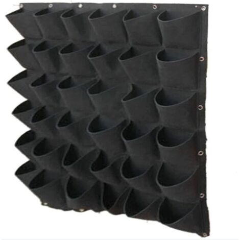 Jardinière Murale 7 Poches En Feutre - Potager Vertical Pour Balcon, Jardin - 160x30cm, Imperméable
