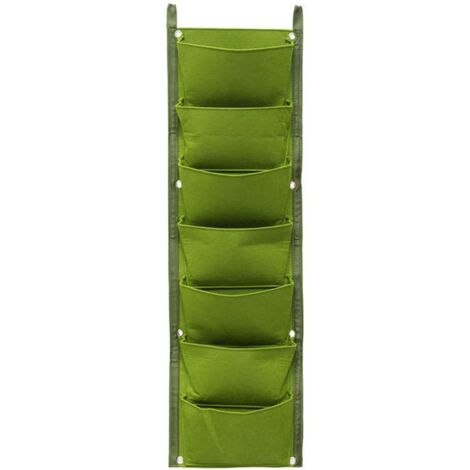 Sac à Plantes Mural, 7 Sacs de Plantation Murale, Sac de Plantation Vertical, Poche Mur Vegetal, Jardin Vertical Exterieur pour Balcon, Extérieur, Jardin, Cour