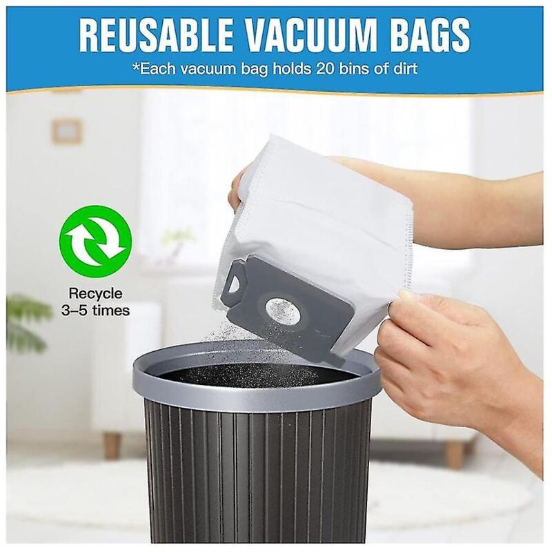 Sac à poussière compatible avec les accessoires d'aspirateur robot I7 E5 E6 S9