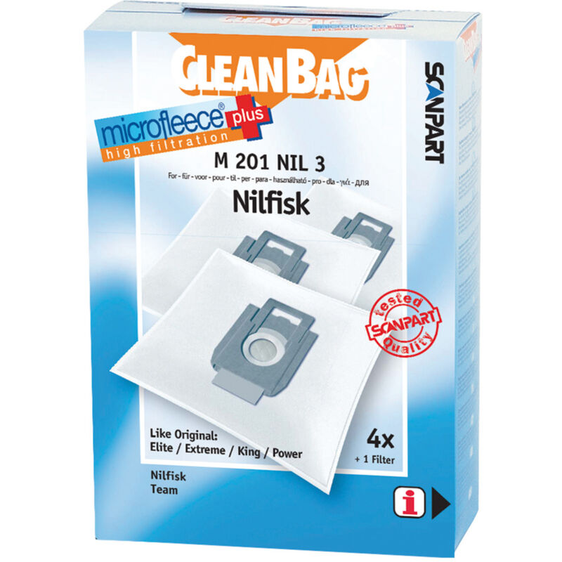 Sac à poussière en micropolaire Scanpart M201nil3 Nilfisk King Micro En