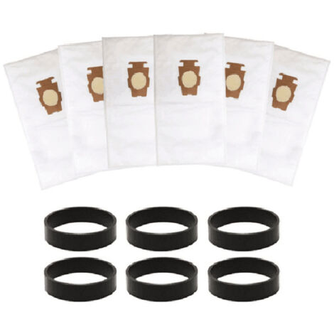 Sac à Poussière et Courroie d‘Entraînement pour Aspirateur Kirby Sentria G10/G10E, Lot de 12 Pièces (6+6), Tissu Non Tissé/Caoutchouc