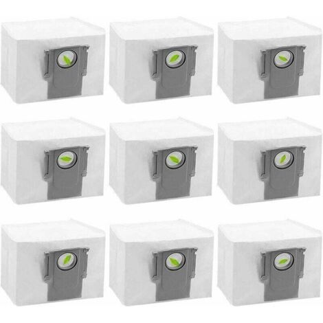 Sac à poussière pour Roborock S7 MaxV Ultra/S7 Pro Ultra/Q5/Q5+/Q5+ Plus/Q7/Q7+/Q7 Max/Q7 Max+ Accessoires pour aspirateur robot, sac jetable de remplacement pour aspirateur de grande capacité (9 sacs