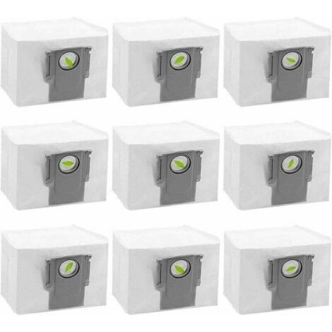 Sac à poussière pour Roborock S7 MaxV Ultra/S7 Pro Ultra/Q5/Q5+/Q5+ Plus/Q7/Q7+/Q7 Max/Q7 Max+ Accessoires pour aspirateur robot. sac jetable de remplacement pour aspirateur de grande capacité (9 sacs