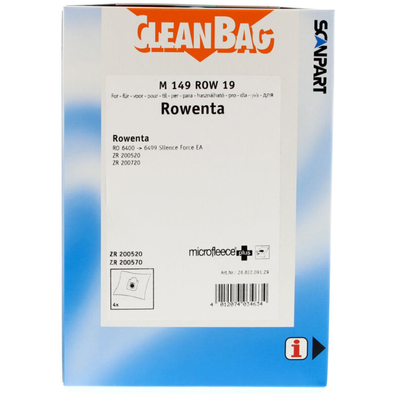Sac à poussière Scanpart Microfleece+ Rowenta Silence Force