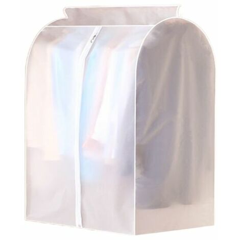Sac à poussière suspendu sac à vêtements rangement ultra-large-court-hauteur 90 largeur 80 profondeur 50 (rangement vêtements courts fins 20-25 pièces)