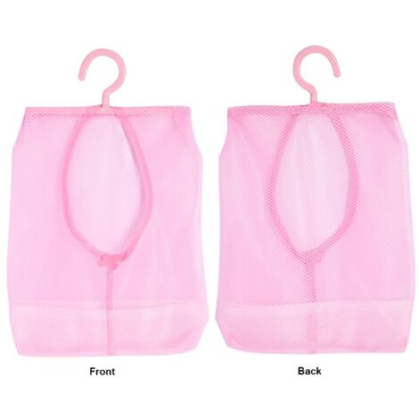 Sac à rangement en maille suspendu Multi-Purpose - Polyester/PP - 30x26cm - Rose Bleu Vert - Organisez vos sous-vêtements, vêtements et articles de toilette