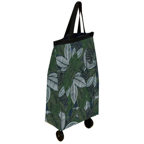 Sac à roulettes pliable 27l – Chariot de courses avec roulettes polyester – Dimensions 54 x 32 x 16 cm – Transport facile et pratique