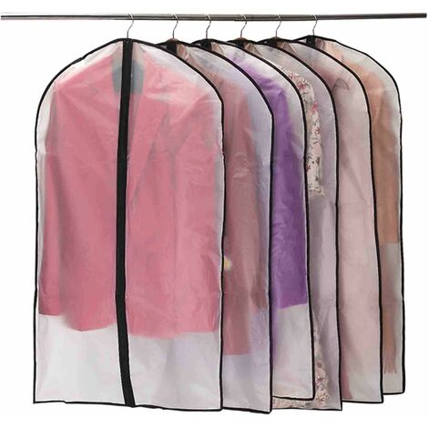 Sac À Vêtements, Long, 6, Pièces, Haute Qualité, Vêtement, Sacs, Transparent, 60×100, Cm, Respirant, Tissu