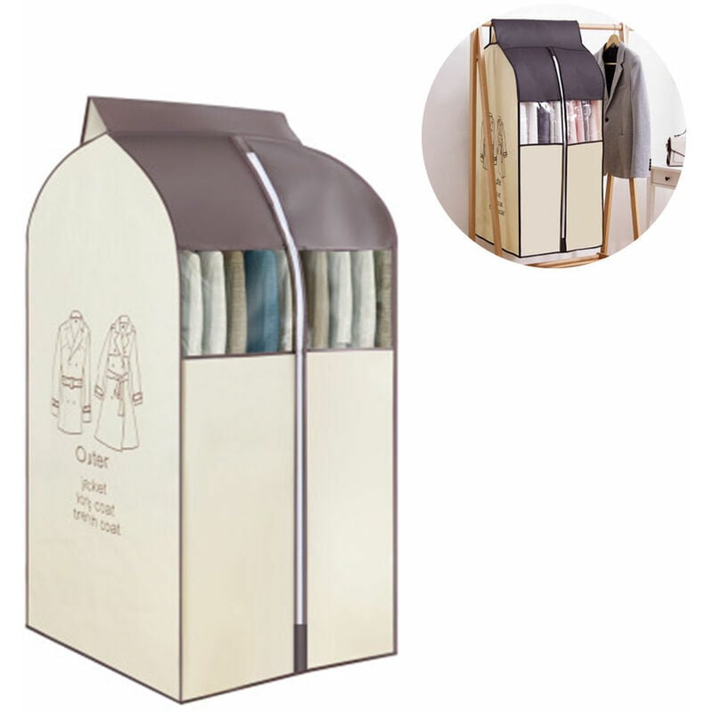 Tumalagia - Sac à Vêtements Suspendu Sac De Rangement Pour Organisateur De Sac à Vêtements Avec Fenêtres En Pvc Transparent Housse De Soutienà