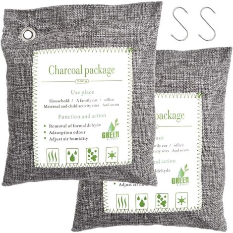 Sac ambiant déshumidificateur en charbon de bambou, filtre à air frais, éliminateur d'odeurs naturel pour maison