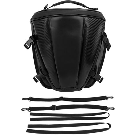 Sac arrière de moto en Fiber de carbone, sac étanche pour siège arrière de moto, sac de selle