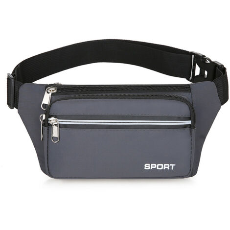 Sac banane étanche, sac de ceinture ou poitrine, couleur grise