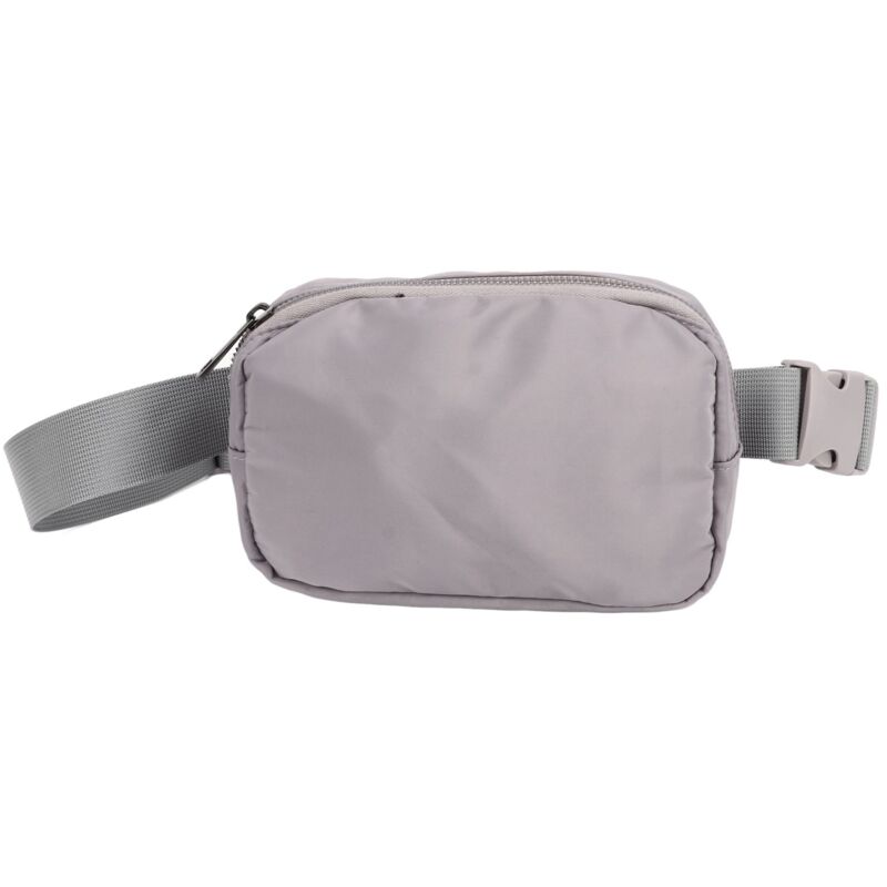 Sac banane femme extérieur petite taille en nylon avec ceinture réglable pour course randonnée gris