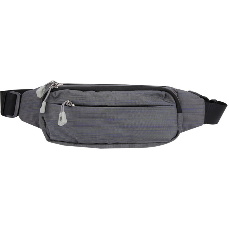 Sac banane imperméable 10 pouces unisexe en oxford pour running, ceinture sport homme femme - Gris