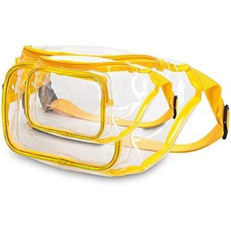 Sac banane imperméable transparent (jaune),
