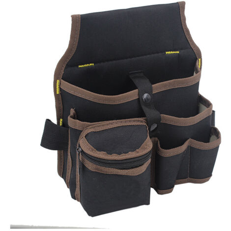 Sac Banane Multi-Outils Ceinture Ajustable Sac de Travail Professionnel 1pc Noir