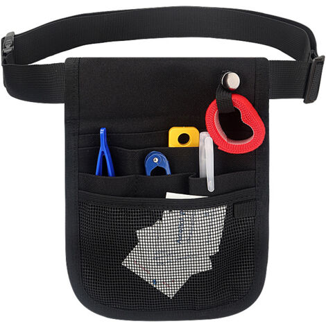 Sac banane pour infirmière (sans outils), sac organisateur noir pour matériel médical