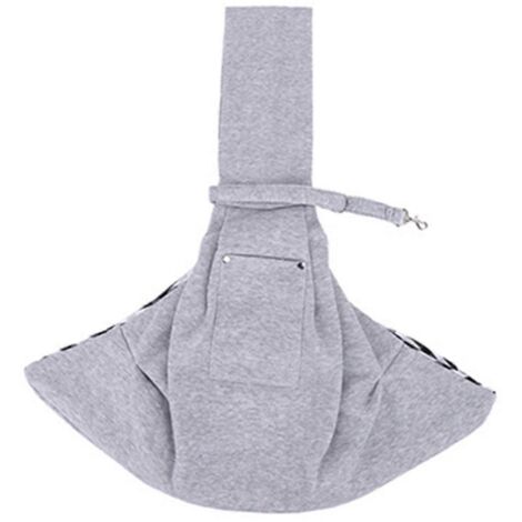 Sac bandoulière gris confortable pour animaux de compagnie (chat, chien), petit sac à dos ---