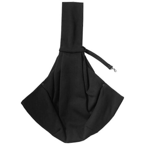 Sac bandoulière noir confortable pour animaux de compagnie (chat, chien), petit sac à dos ---
