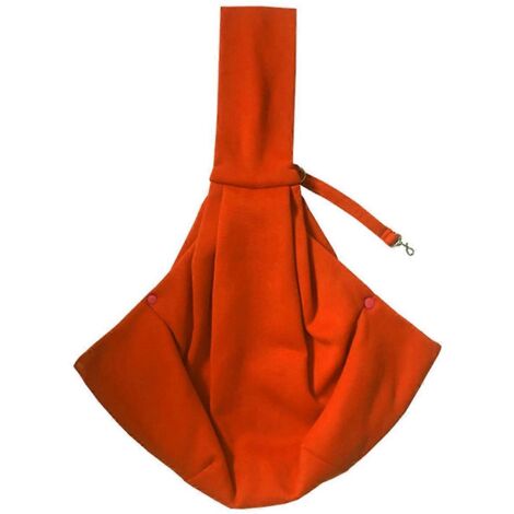 Sac bandoulière orange confortable pour animaux de compagnie (chat, chien), petit sac à dos ---