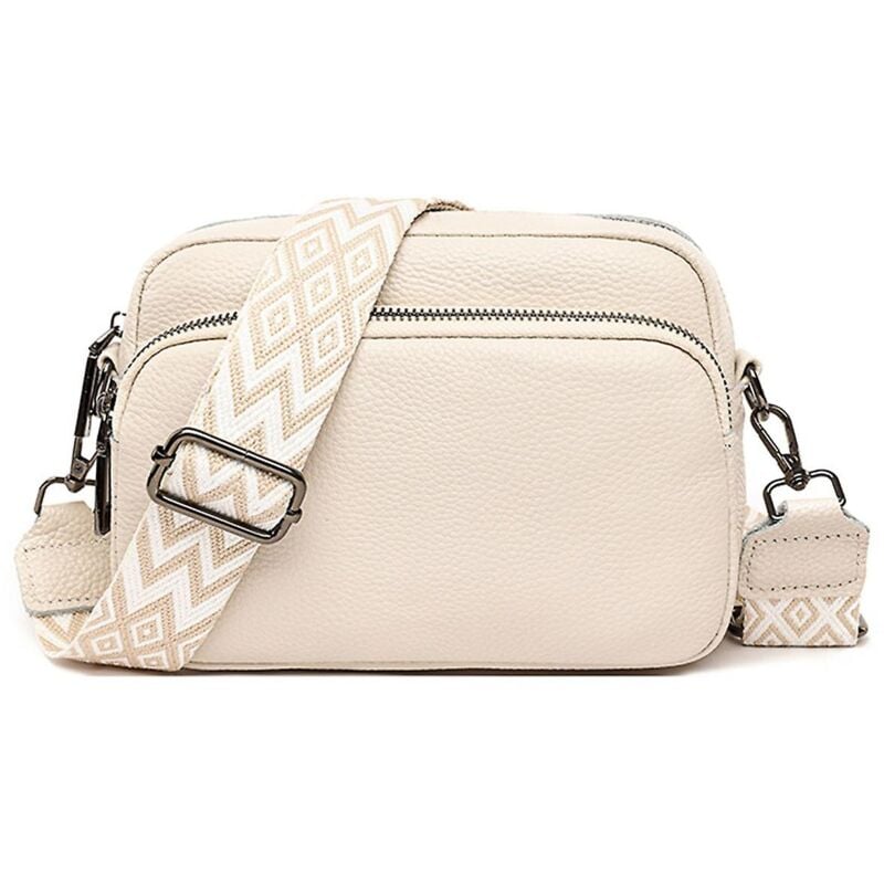 Sac bandoulière Petit sac à bandoulière en cuir pour femme avec fermeture éclair