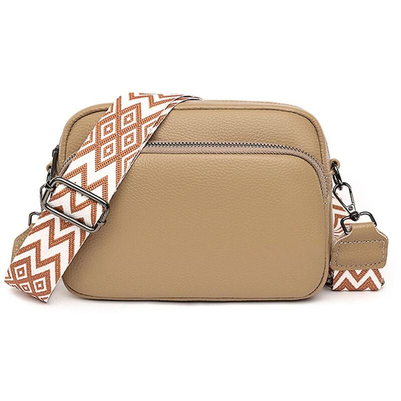 Sac bandoulière Petit sac à bandoulière en cuir pour femme avec fermeture éclair