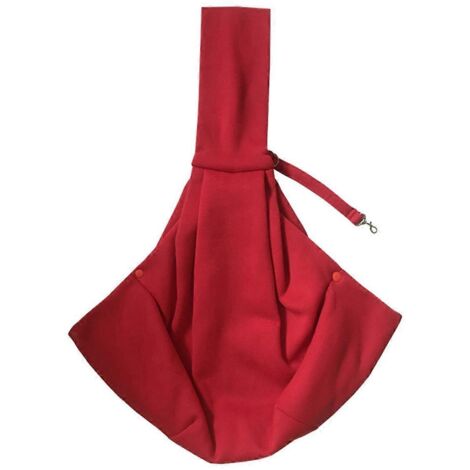 Sac bandoulière rouge confortable pour animaux de compagnie (chat, chien), petit sac à dos ---