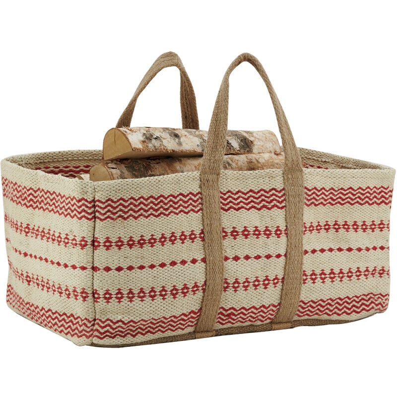 Sac à bûches en jute naturel et teinté