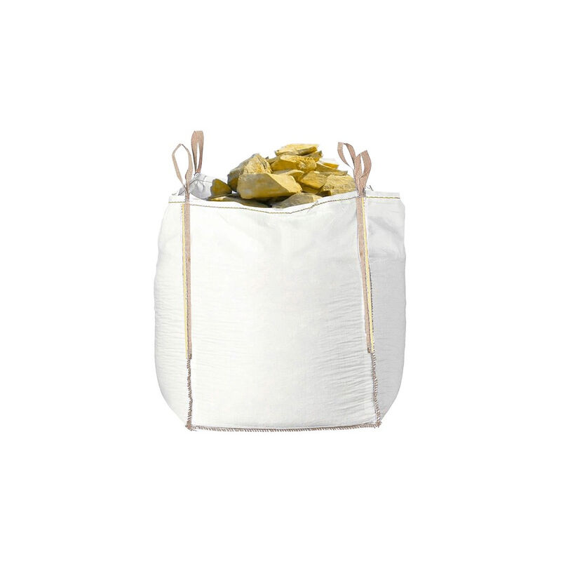 Springos - Sac Big Bag de 500 kg résistant pour le transport de déchets, conteneur blanc.