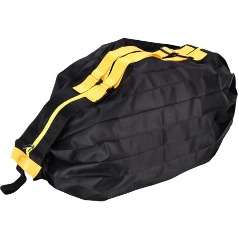 Sac cabas élégant et réutilisable en toile Oxford, portable, pliable, grande capacité, imperméable, noir pur.