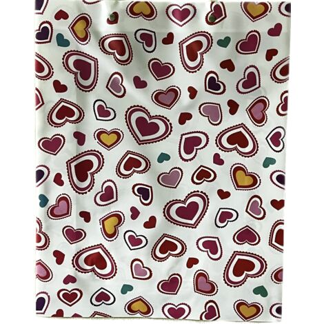 Sac cadeau avec cœurs colorés - Accessoire idéal pour filles et femmes, sac cadeau décoratif, emballage d'origine, dimensions 39 x 31 x 9 cm