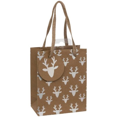 Sac cadeau holographique mini taille kraft - Atmosphera créateur d'intérieur