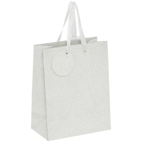 Sac cadeau paillettes petite taille argent - Atmosphera créateur d'intérieur