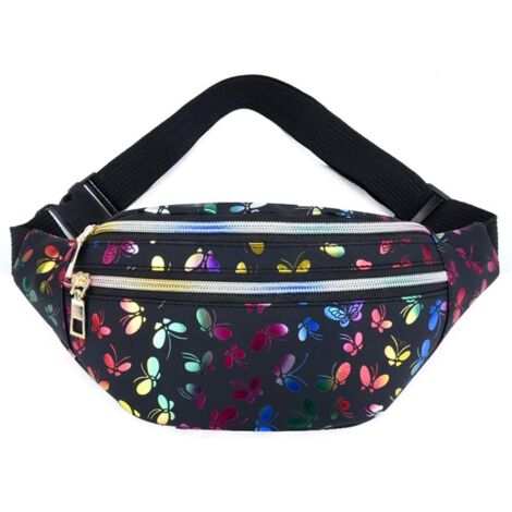 Sac ceinture imperméable en cuir PU (noir)