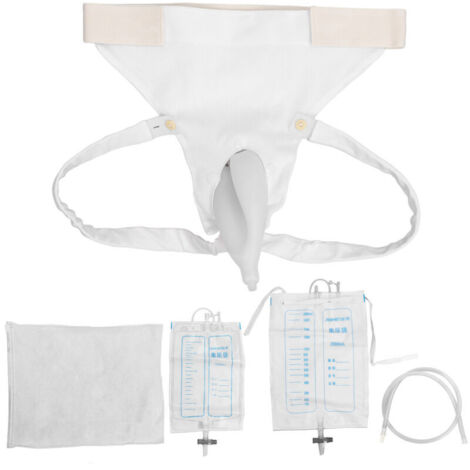 Sac collecteur d'urine féminin en silicone respirant, anti-fuite, sonde urinaire souple