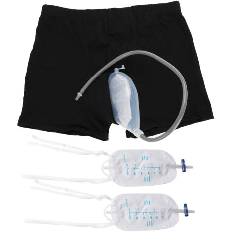 Sac collecteur d'urine réutilisable pour hommes avec entonnoir en silicone et cathéter