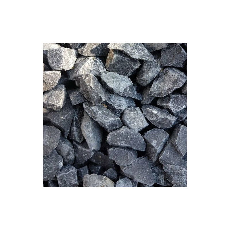King Matériaux - Sac de +/- 1,5T = 20M² Gravier gris foncé basalte 14/20