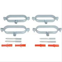 sac de 4 colliers solaire ovale pour flexible solaire isolé DN20 + vis 8*80 et Chevilles