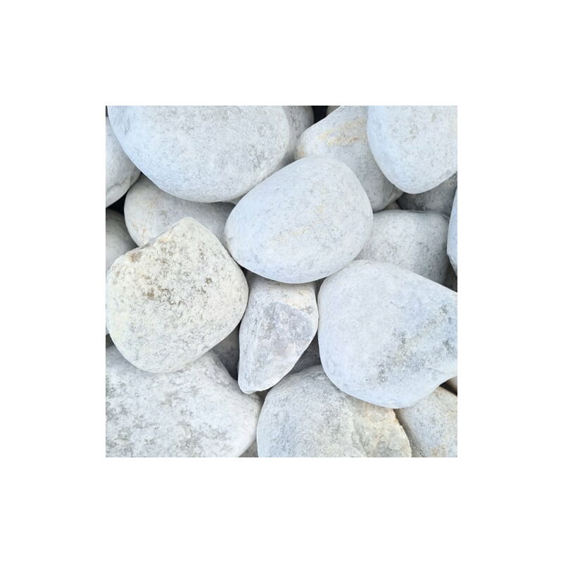 Sac de +/- 600 kg = 7M² Gravier blanc roulé 60/100