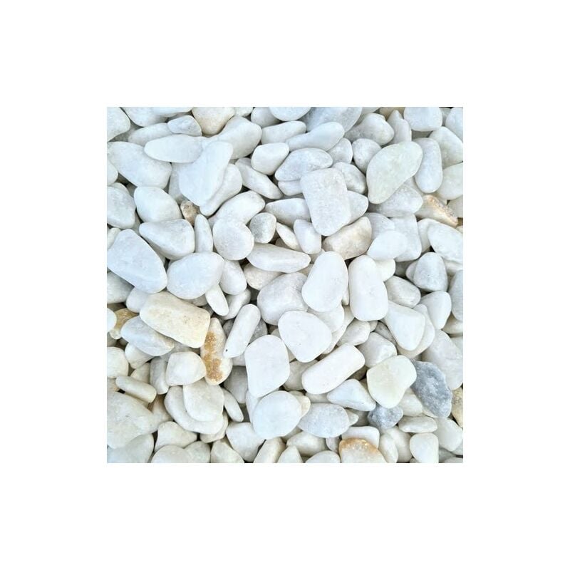 King Matériaux - Sac de +/- 200 kg = 2,5M² Gravier blanc roulé 8/12