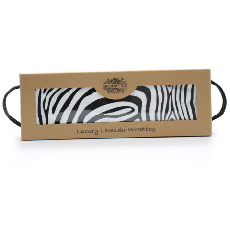 Sac de blé de luxe à la lavande dans une boîte cadeau - Zèbre- Vendu par 1